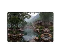VVXBHGR Comfortable hot springs Prints Flannel Fabric Carpet 60x39in Floor Mat for Living Room, Office, Coffee Table, Bed, Balcony