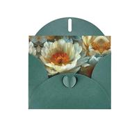 VVXBHGR Dark Green Holiday greeting check blank card and pearl beautiful blank note block A profusion of flowers prints
