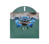 VVXBHGR Dark Green Holiday greeting check blank card and pearl beautiful blank note block Big green crab prints