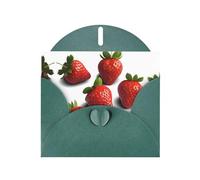 VVXBHGR Dark Green Holiday greeting check blank card and pearl beautiful blank note block Crystal Strawberry prints