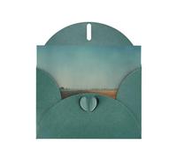 VVXBHGR Dark Green Holiday greeting check blank card and pearl beautiful blank note block Empty fields prints