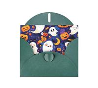 VVXBHGR Dark Green Holiday greeting check blank card and pearl beautiful blank note block happy halloween day prints