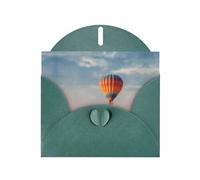VVXBHGR Dark Green Holiday greeting check blank card and pearl beautiful blank note block Hot air balloons in the desert prints