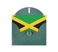 VVXBHGR Dark Green Holiday greeting check blank card and pearl beautiful blank note block jamaica flag prints