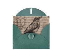 VVXBHGR Dark Green Holiday greeting check blank card and pearl beautiful blank note block Nightingale Notes prints