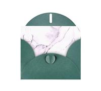 VVXBHGR Dark Green Holiday greeting check blank card and pearl beautiful blank note block Purple marble pattern prints