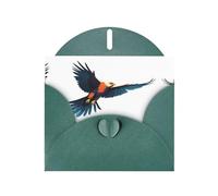 VVXBHGR Dark Green Holiday greeting check blank card and pearl beautiful blank note block Summit Hawk Silhouette prints