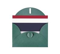 VVXBHGR Dark Green Holiday greeting check blank card and pearl beautiful blank note block Thailand Flag prints
