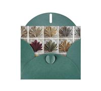 VVXBHGR Dark Green Holiday greeting check blank card and pearl beautiful blank note block The Art of Napkin Folding prints