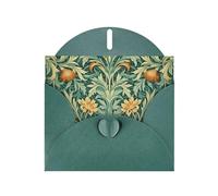 VVXBHGR Dark Green Holiday greeting check blank card and pearl beautiful blank note block Vintage Teal Pattern prints