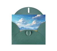 VVXBHGR Dark Green Holiday greeting check blank card and pearl beautiful blank note block Wide open prairie. prints