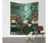 VVXBHGR Decoration Tapestry 60x51in Flowers in the rainforest Prints Soft, Durable, Skin Friendly, Lightweight Wall Hanging for Indoor & Outdoor Use