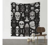 VVXBHGR Decoration Tapestry 60x51in Various skulls Prints Soft, Durable, Skin Friendly, Lightweight Wall Hanging for Indoor & Outdoor Use