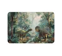 VVXBHGR Doormat floor mat 16x24in Dinosaurs in the rain forest Prints water-absorbent Anti-slip, for front doors, entrances, and bathrooms