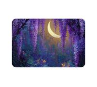 VVXBHGR Doormat floor mat 16x24in Flowering vines under the moon Prints water-absorbent Anti-slip, for front doors, entrances, and bathrooms