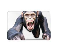 VVXBHGR Doormat floor mat 16x24in Manic gorilla Prints water-absorbent Anti-slip, for front doors, entrances, and bathrooms