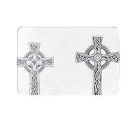 VVXBHGR Doormat floor mat 16x24in Ring Cross Prints water-absorbent Anti-slip, for front doors, entrances, and bathrooms