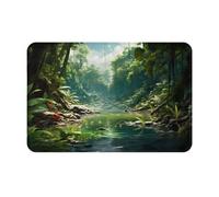 VVXBHGR Doormat floor mat 16x24in tropical rain forest Prints water-absorbent Anti-slip, for front doors, entrances, and bathrooms