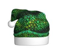 VVXBHGR Emerald python pattern Prints Christmas Hat for Adult material is soft and lightweight