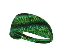 VVXBHGR Emerald python pattern Prints Elastic Exercise Headband Sports Head Tie for Men and Women, Soft, Quick-Dry