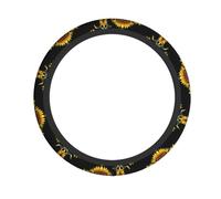 VVXBHGR Facing the sun Prints Steering Wheel Cover for Women and Men Durable, Non-Slip, Elastic, Easy to Install, for Sedans, SUVs, ATVs, Trucks