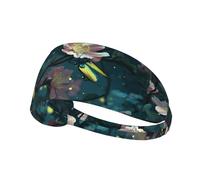VVXBHGR Fireflies on flower branches Prints Elastic Exercise Headband Sports Head Tie for Men and Women, Soft, Quick-Dry