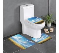 VVXBHGR Flannel anti-slip floor mat three-piece set 24x16in Wide open prairie. Prints thick and comfortable for bathroom, kitchen and toilet