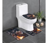 VVXBHGR Flannel anti-slip floor mat three-piece set 24x16in withered rose Prints thick and comfortable for bathroom, kitchen and toilet