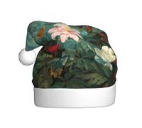 VVXBHGR Flowers in the rainforest Prints Christmas Hat for Adult material is soft and lightweight