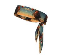 VVXBHGR Fortress on the sea Prints Sports Head Tie Headband for Men and Women, Soft & Breathable Moisture Wicking Athletic