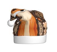 VVXBHGR Funny Fox Prints Christmas Hat for Adult material is soft and lightweight
