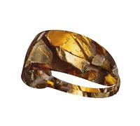 VVXBHGR Golden glass shards Prints Elastic Exercise Headband Sports Head Tie for Men and Women, Soft, Quick-Dry