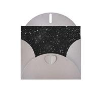 VVXBHGR Gray Holiday greeting check blank card and pearl beautiful blank note block A dense cluster of stars prints