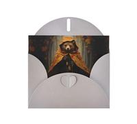 VVXBHGR Gray Holiday greeting check blank card and pearl beautiful blank note block A little bear in a cloak prints