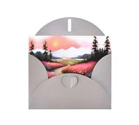 VVXBHGR Gray Holiday greeting check blank card and pearl beautiful blank note block A path full of flowers prints