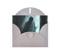 VVXBHGR Gray Holiday greeting check blank card and pearl beautiful blank note block A terrifying ghost prints