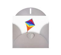 VVXBHGR Gray Holiday greeting check blank card and pearl beautiful blank note block Big kite holding small kite prints