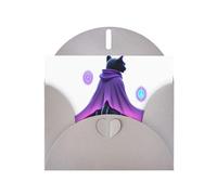 VVXBHGR Gray Holiday greeting check blank card and pearl beautiful blank note block Black cat in a cloak prints