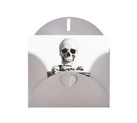 VVXBHGR Gray Holiday greeting check blank card and pearl beautiful blank note block Corpse remains prints