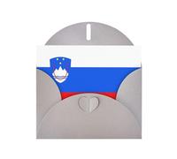VVXBHGR Gray Holiday greeting check blank card and pearl beautiful blank note block Flag of Slovenia prints