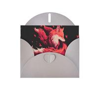 VVXBHGR Gray Holiday greeting check blank card and pearl beautiful blank note block Fox in the Maple Leaves prints