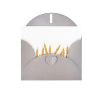 VVXBHGR Gray Holiday greeting check blank card and pearl beautiful blank note block Golden wheat ears prints