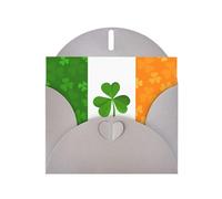 VVXBHGR Gray Holiday greeting check blank card and pearl beautiful blank note block irish flag prints