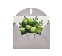 VVXBHGR Gray Holiday greeting check blank card and pearl beautiful blank note block Little green cookies. prints