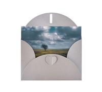 VVXBHGR Gray Holiday greeting check blank card and pearl beautiful blank note block Little Tree on the Prairie prints