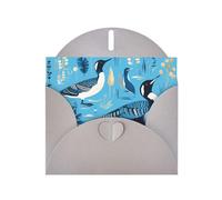 VVXBHGR Gray Holiday greeting check blank card and pearl beautiful blank note block loon birds prints