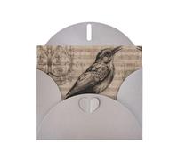 VVXBHGR Gray Holiday greeting check blank card and pearl beautiful blank note block Nightingale Notes prints