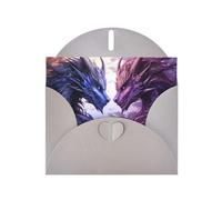 VVXBHGR Gray Holiday greeting check blank card and pearl beautiful blank note block purple and wirte dragons prints