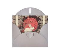 VVXBHGR Gray Holiday greeting check blank card and pearl beautiful blank note block Resurrection Animal Hole prints