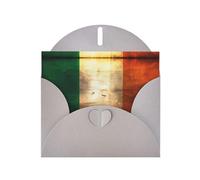 VVXBHGR Gray Holiday greeting check blank card and pearl beautiful blank note block Retro Irish flag prints